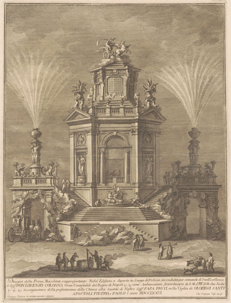 Prima Macchina pro Čínu z roku 1776: Palác potěšení od Giuseppe Vasi, after Giuseppe Palazzi