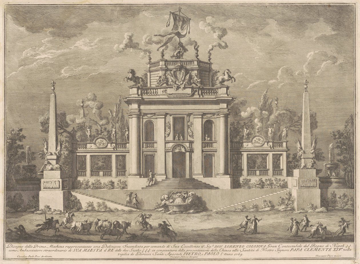 První stroj pro Čínu z roku 1769: „Delicious“ od Giuseppe Vasi, after Giuseppe Palazzi, after Paolo Posi