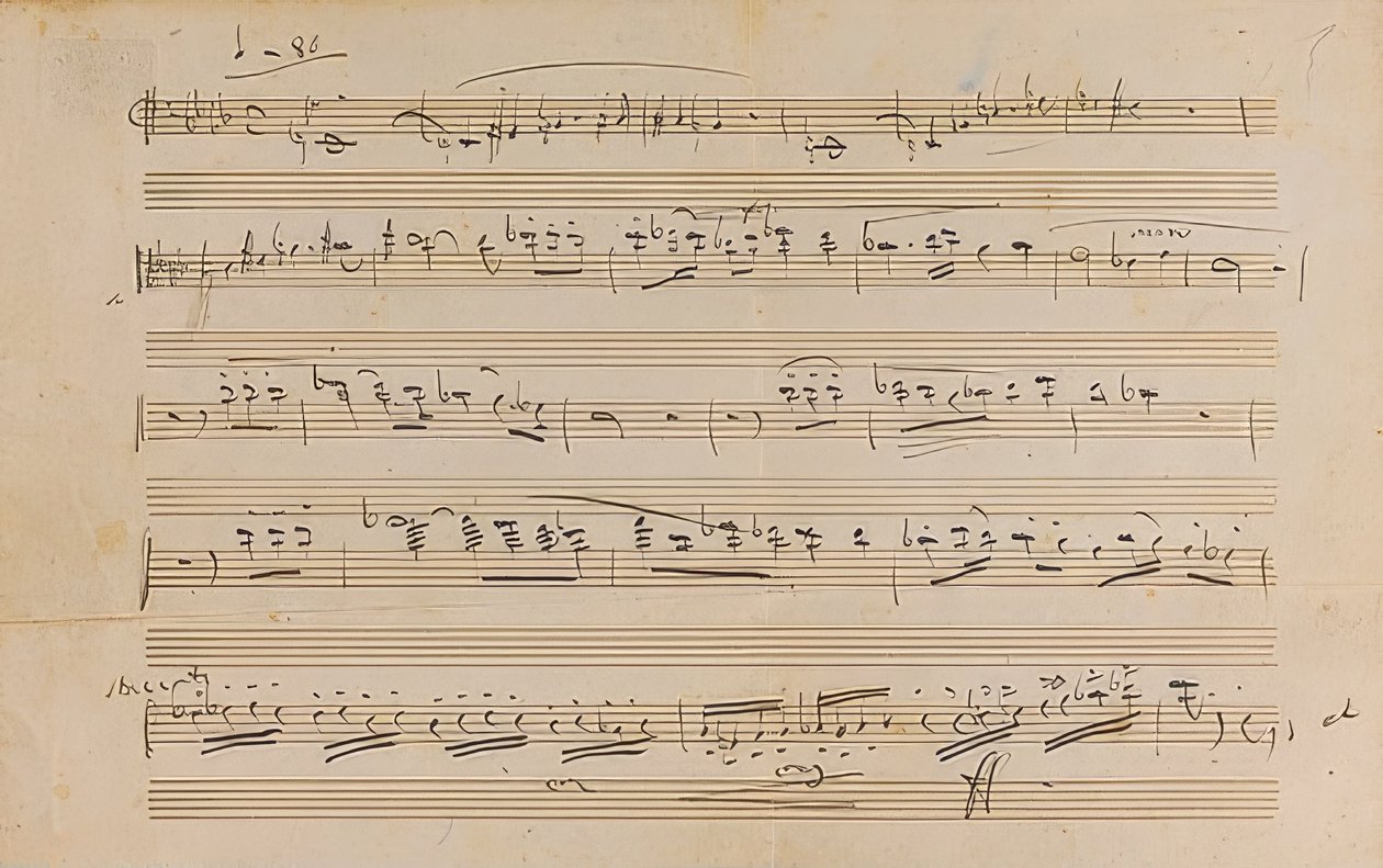 Rukopis: Opera Otello. 1887 od Giuseppe Verdi