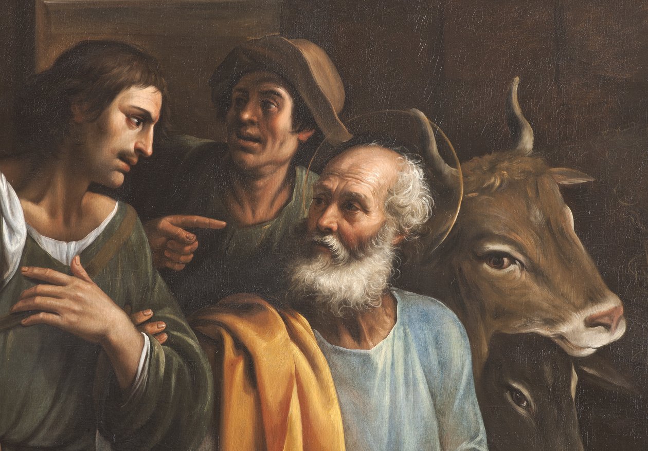 Narození Páně, detail od Giuseppe Vermiglio