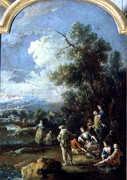 Pierrot a páry (olej na plátně) od Giuseppe Zais