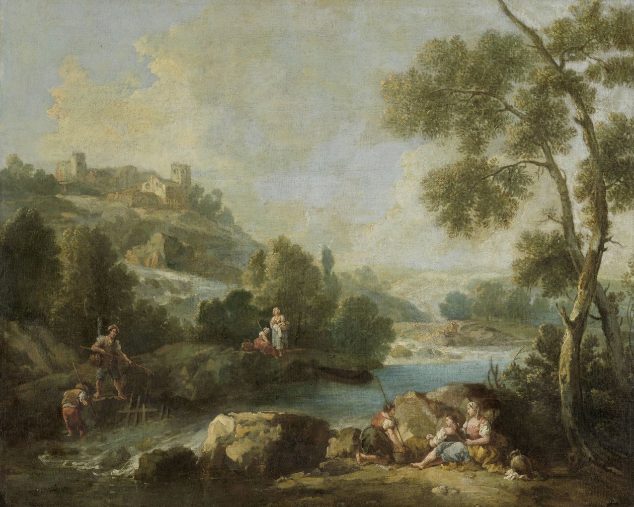 Krajina s postavami od Giuseppe Zaïs (attributed to)