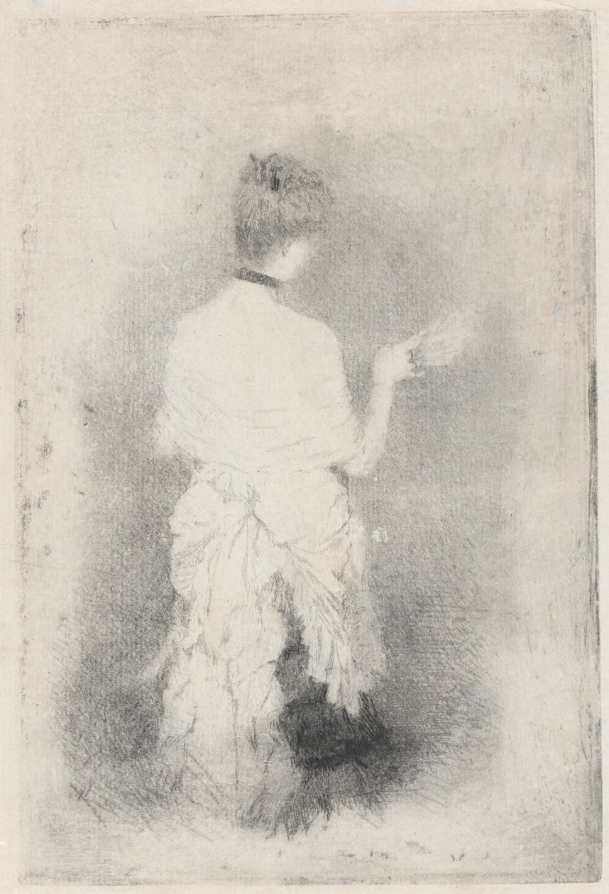 Elegantní mladá žena při pohledu zezadu od Giuseppe de Nittis
