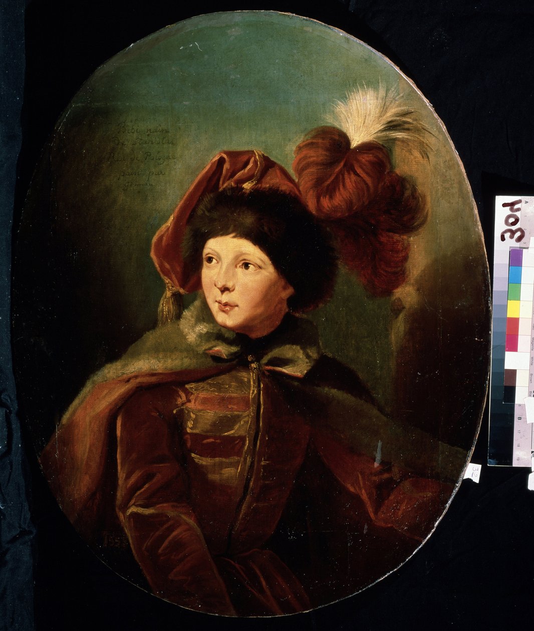 ""Portrét trpaslíka Bi-Bi v manželově uniformě"" (Portrét trpaslíka Bi-Bi) Malba Jozefa Grassiho (1757-1838) Muzeum umění Michaila Krošitského, Sevastopol (Sevastopol) Ukrajina od Giuseppe or Josef Grassi