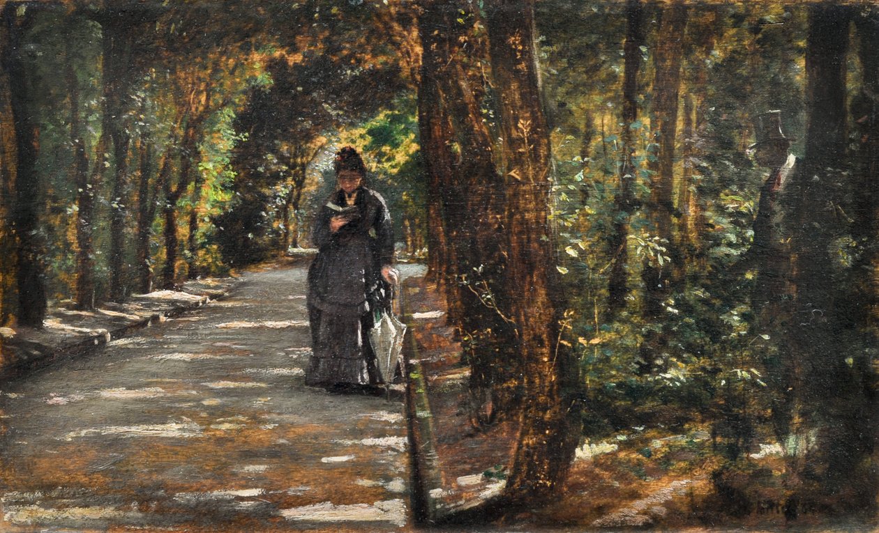 Jmenování v lese Portici od Giuseppe or Joseph de Nittis