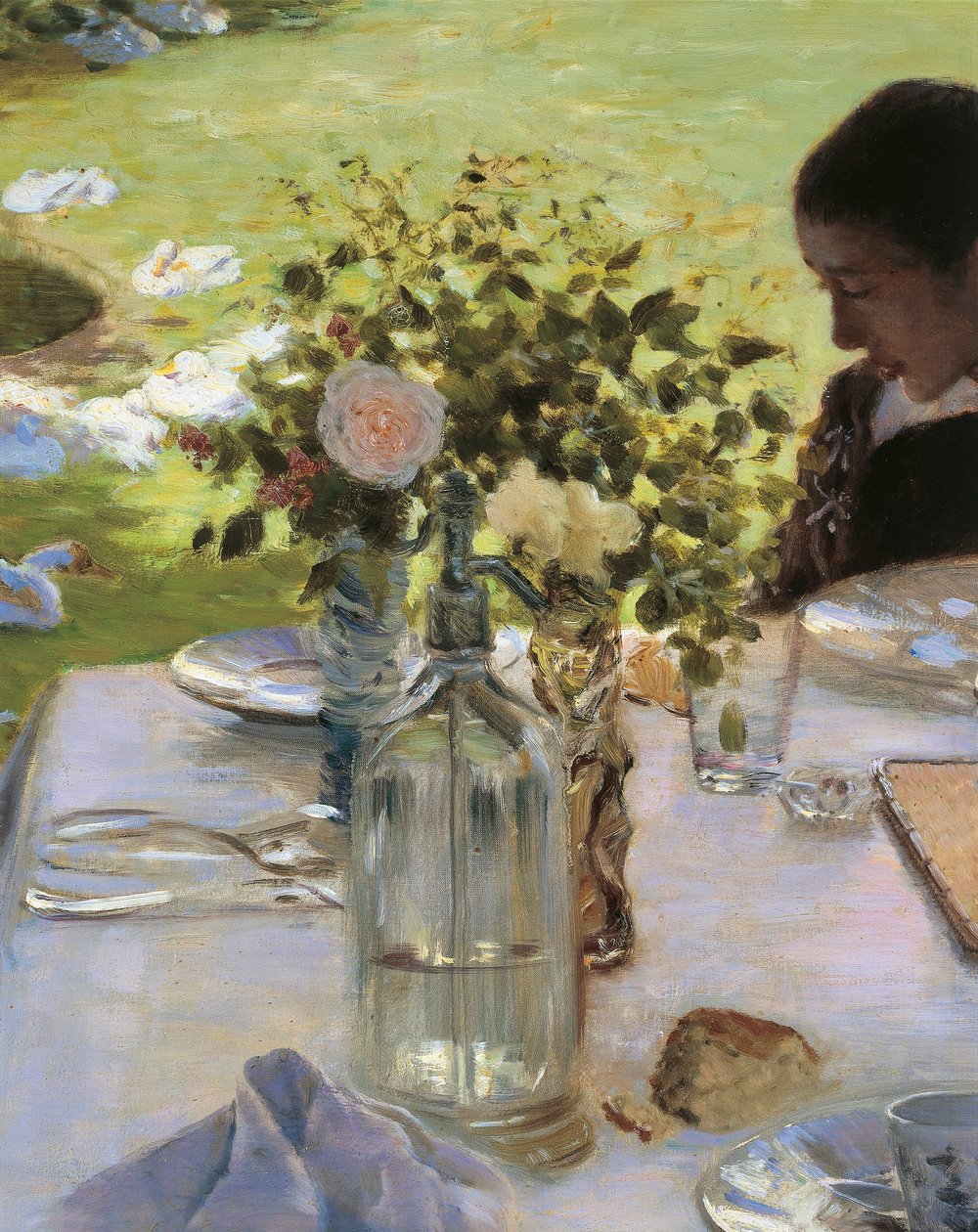 Snídaně v zahradě od Giuseppe or Joseph de Nittis