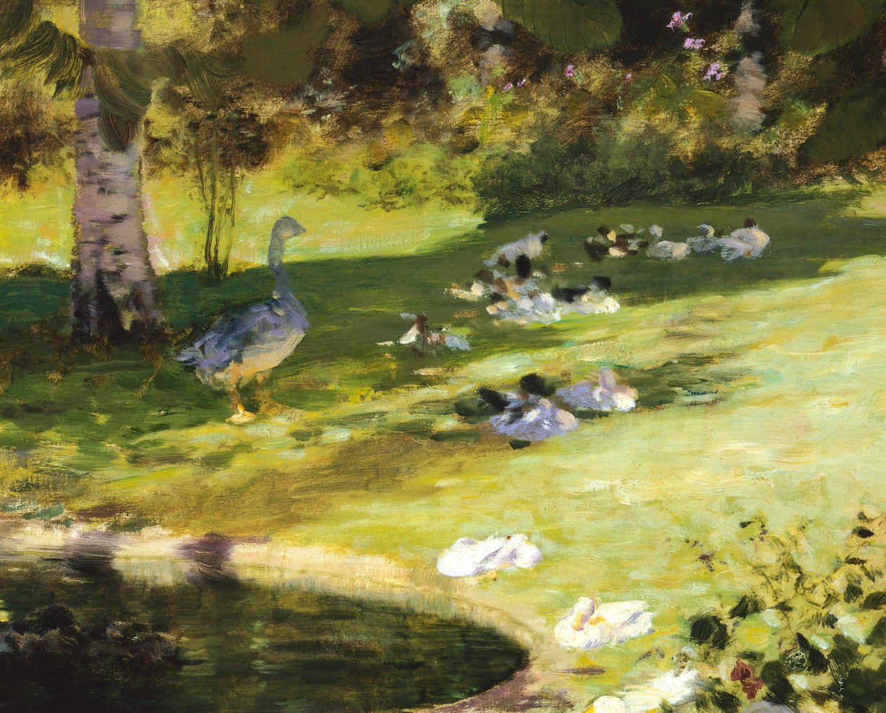 Snídaně v zahradě, Giuseppe de Nittis, detail od Giuseppe or Joseph de Nittis