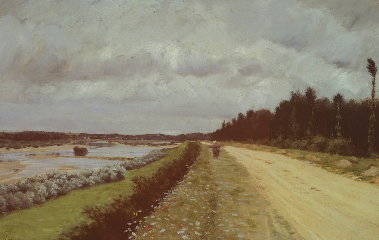 Venkovská cesta podél Ofanta od Giuseppe de Nittis od Giuseppe or Joseph de Nittis