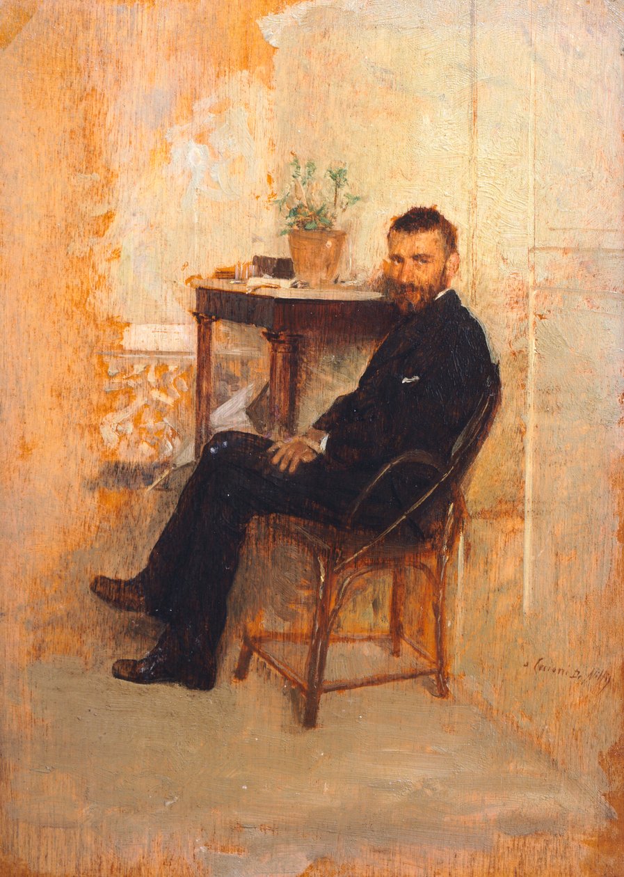 Portrét Adriana Cecioniho od Giuseppe de Nittis (1846-1884) od Giuseppe or Joseph de Nittis