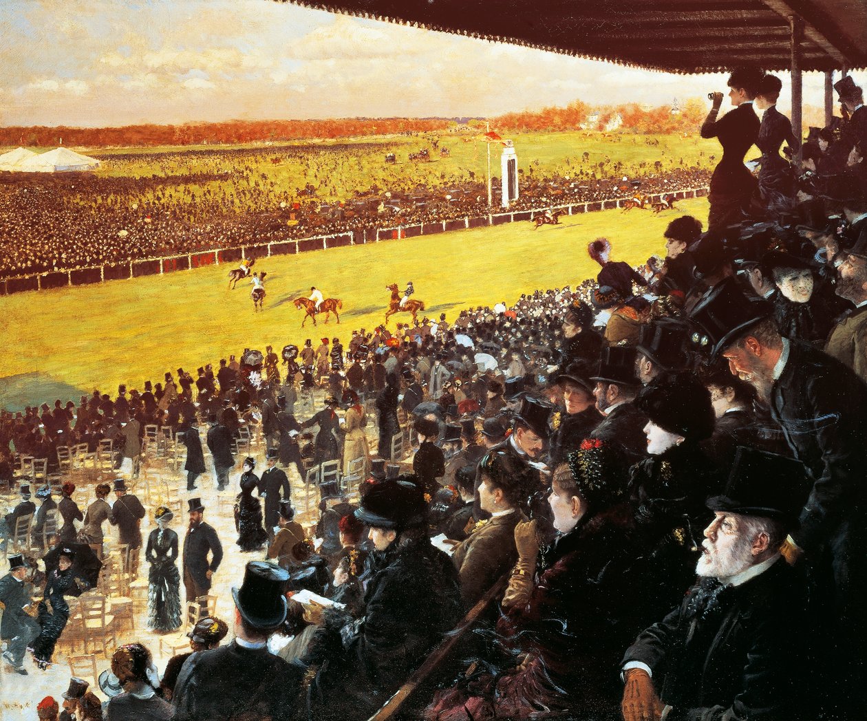 Závody v Longchamps od Giuseppe or Joseph de Nittis