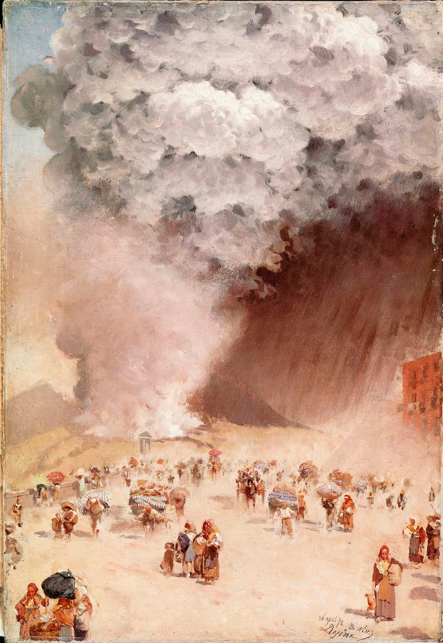 Déšť popela aneb „“erupce Vesuvu”” Obraz Giuseppe De Nittise od Giuseppe or Joseph de Nittis