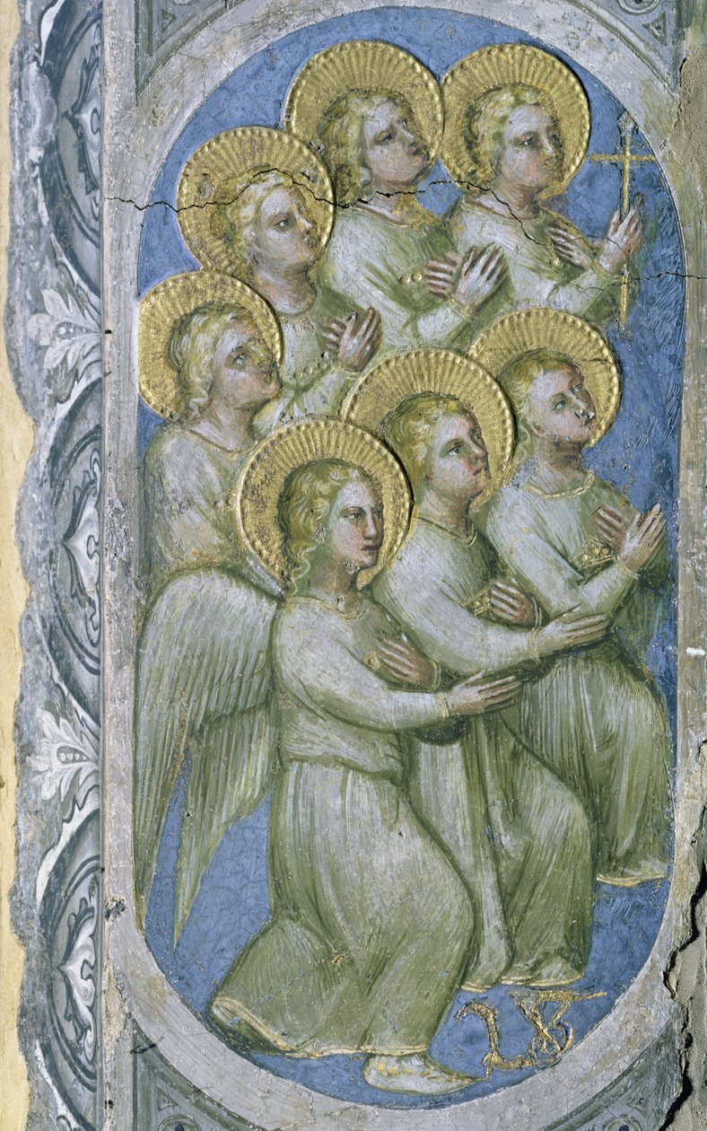 Sedm andělů apokalypsy dostává sedm baněk, 1360-70 od Giusto di Giovanni de Menabuoi
