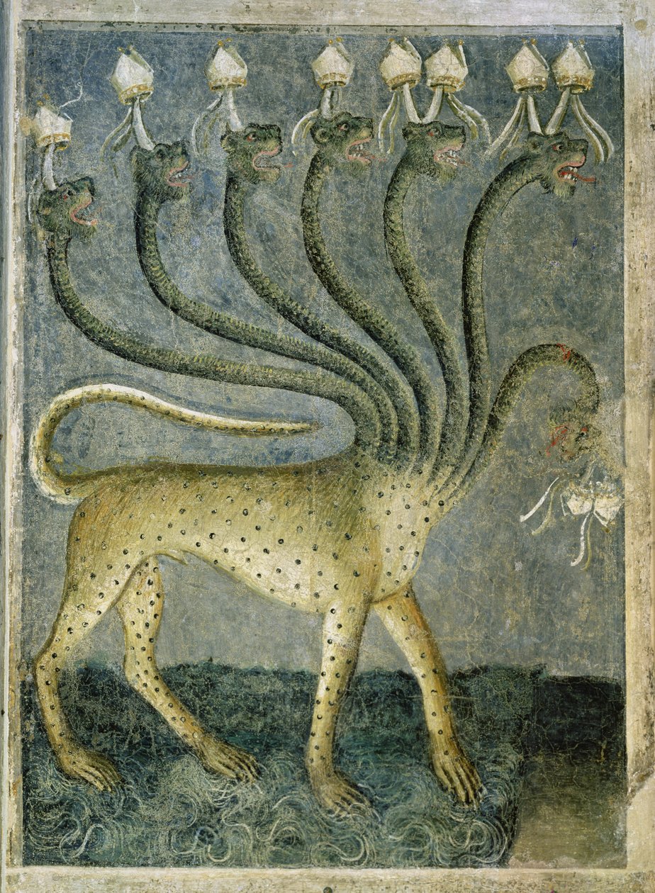 Sedmihlavá šelma přicházející z moře, 1360-70 od Giusto di Giovanni de Menabuoi