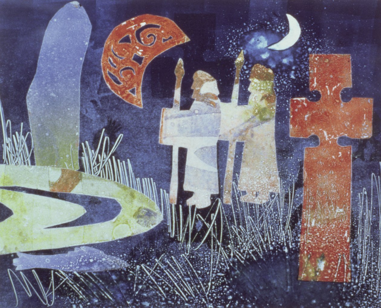 Svatojánská noc, 1994 (monotyp) od Gloria Wallington