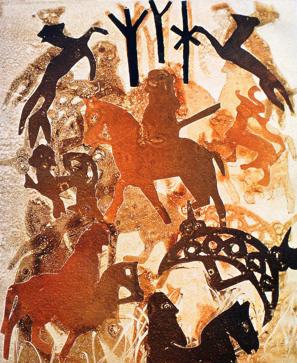 Symboly a runy, 2000 (monotisk) od Gloria Wallington