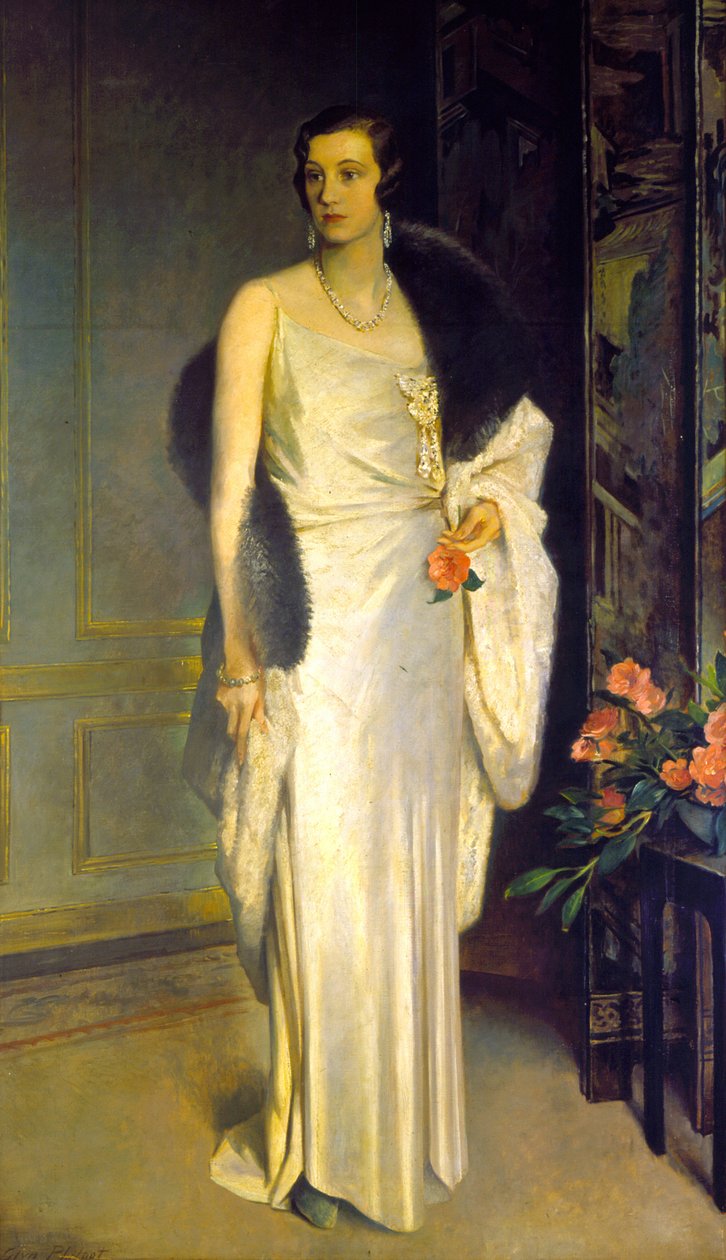 Portrét Loelie, vévodkyně z Westminsteru, nyní lady Lindsay od Glyn Warren Philpot