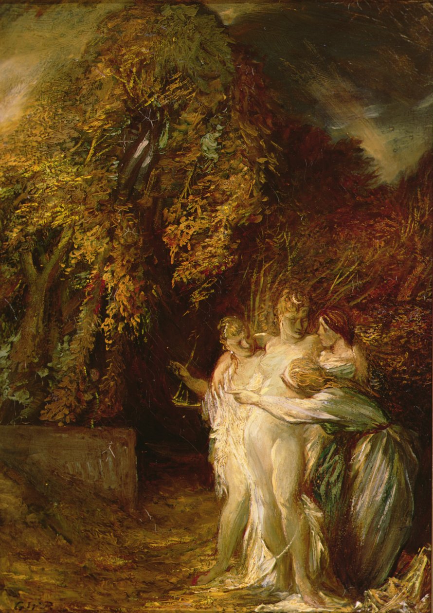 Diana a Acteon (olej na plátně) od Glyn Warren Philpot