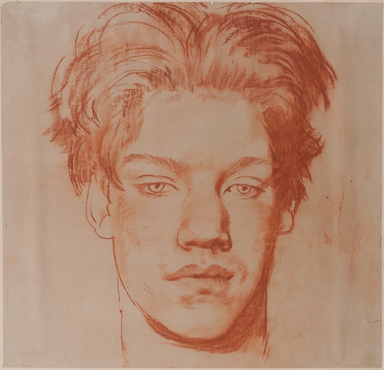 Hlava mladého muže (červená křída) od Glyn Warren Philpot