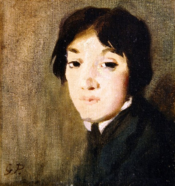 Hlavní studie k portrétu Hon. Lady Packe, kolem roku 1909 (olej na plátně) od Glyn Warren Philpot