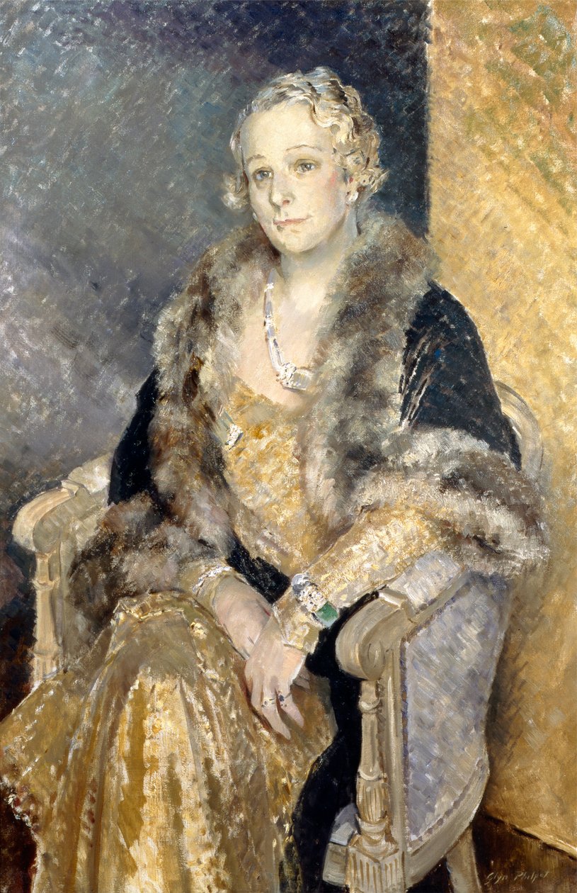 Portrét paní Shirley Woolmerové, asi 1933-34 (olej na plátně) od Glyn Warren Philpot