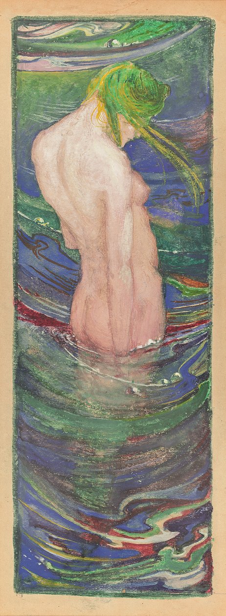 Mořská panna, c. 1902-03 (akvarel a kvaš) od Glyn Warren Philpot
