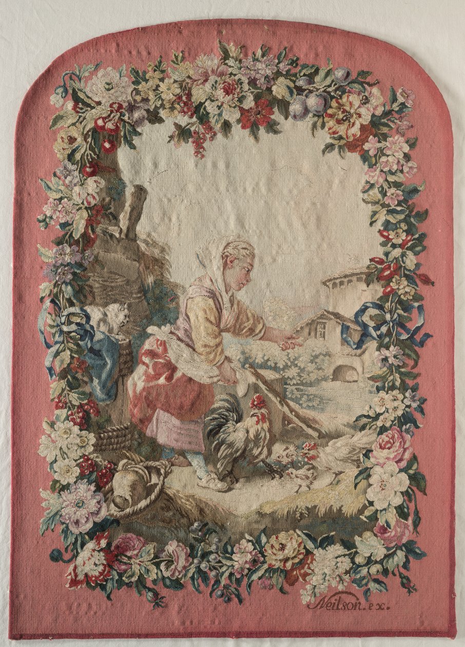 Panel a rám požární clony , c. 1775. od Gobelins