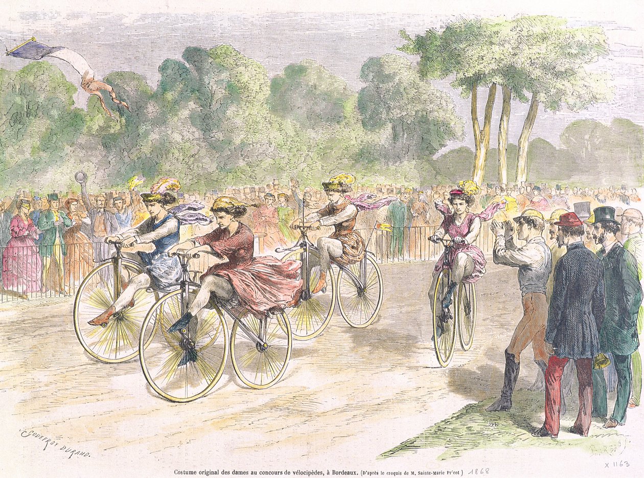 Originální kostýmy pro závod velocipedů v Bordeaux od Godefroy Durand