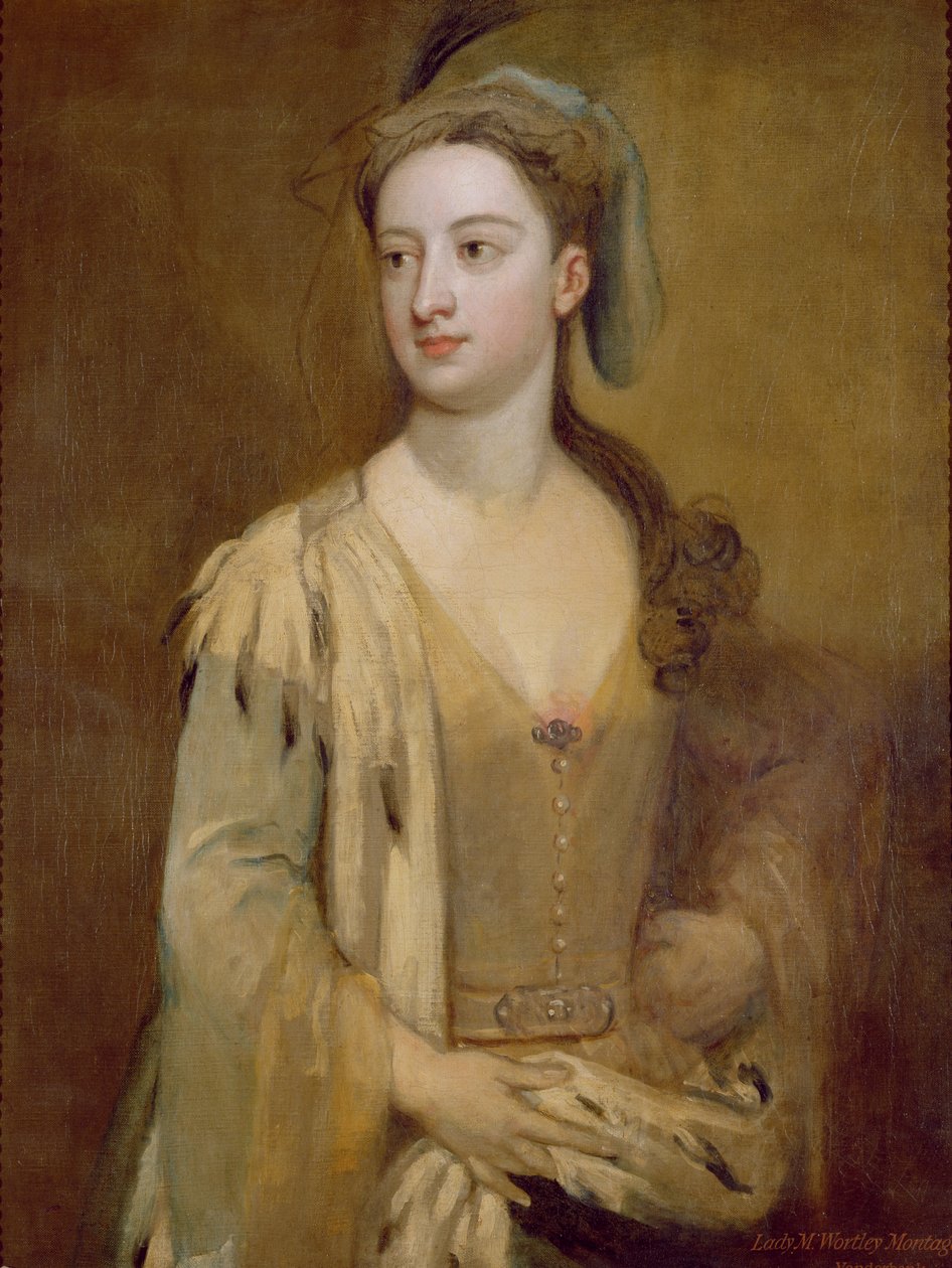 Žena, zvaná Lady Mary Wortley Montagu, kolem 1715-20 od Godfrey Kneller
