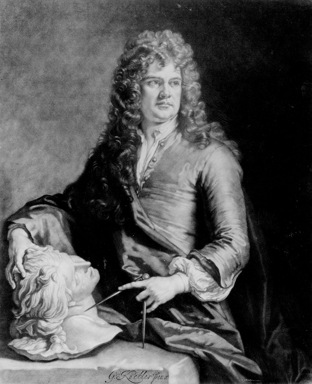 Grinling Gibbons (1648-1721), ryl J. Smith od Godfrey Kneller