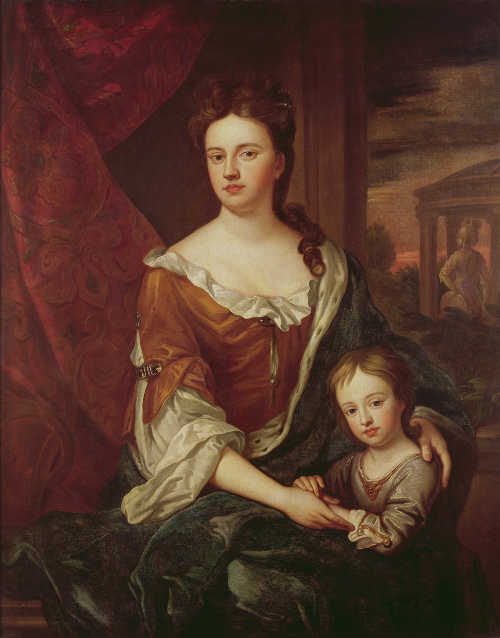Královna Anna a William, vévoda z Gloucesteru od Godfrey Kneller