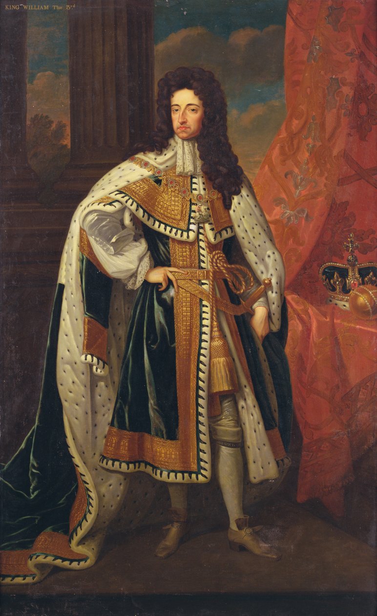 King William in State Robes, kolem roku 1690 (olej na plátně) od Godfrey (after) Kneller
