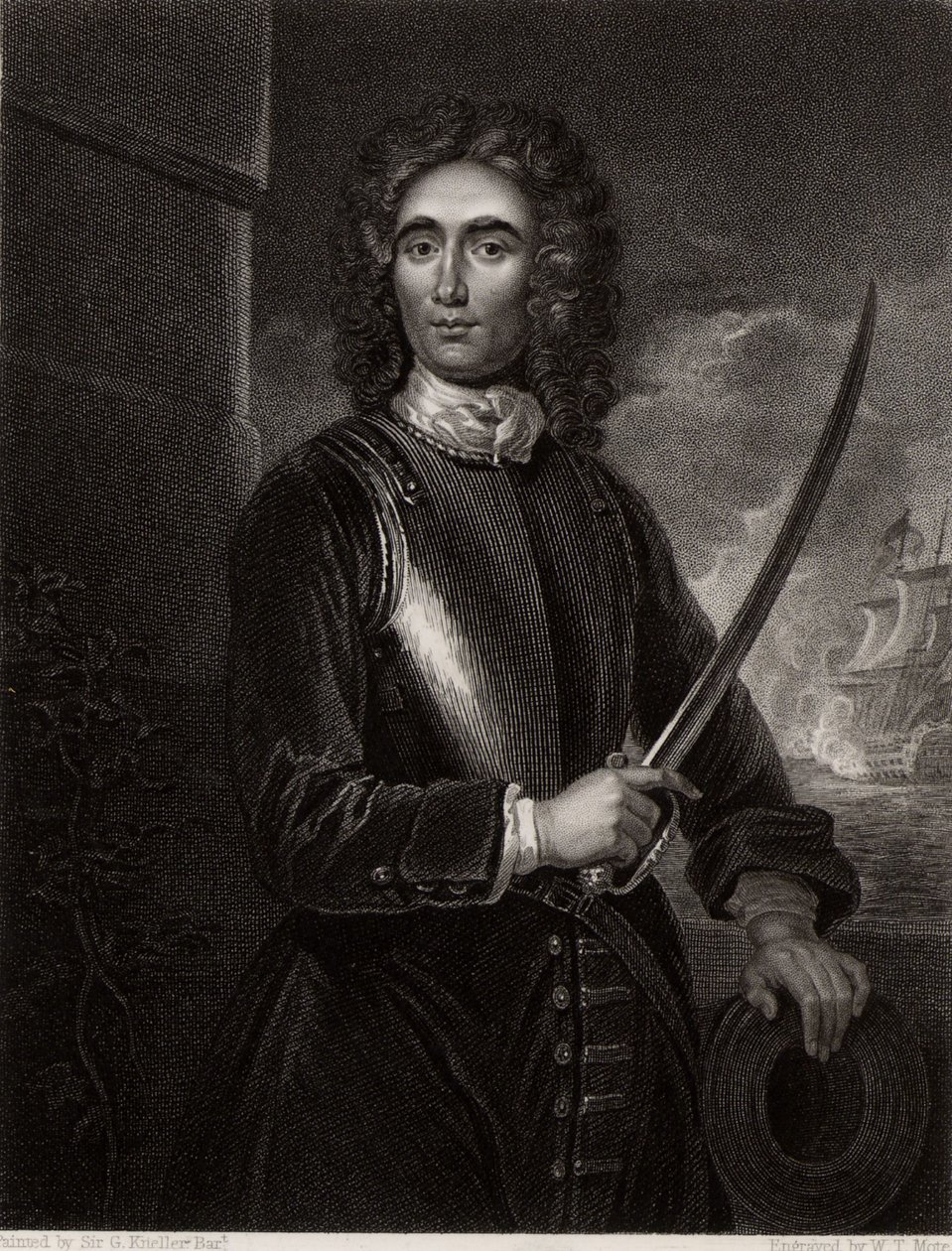 Portrét Johna Benbowa od Godfrey (after) Kneller