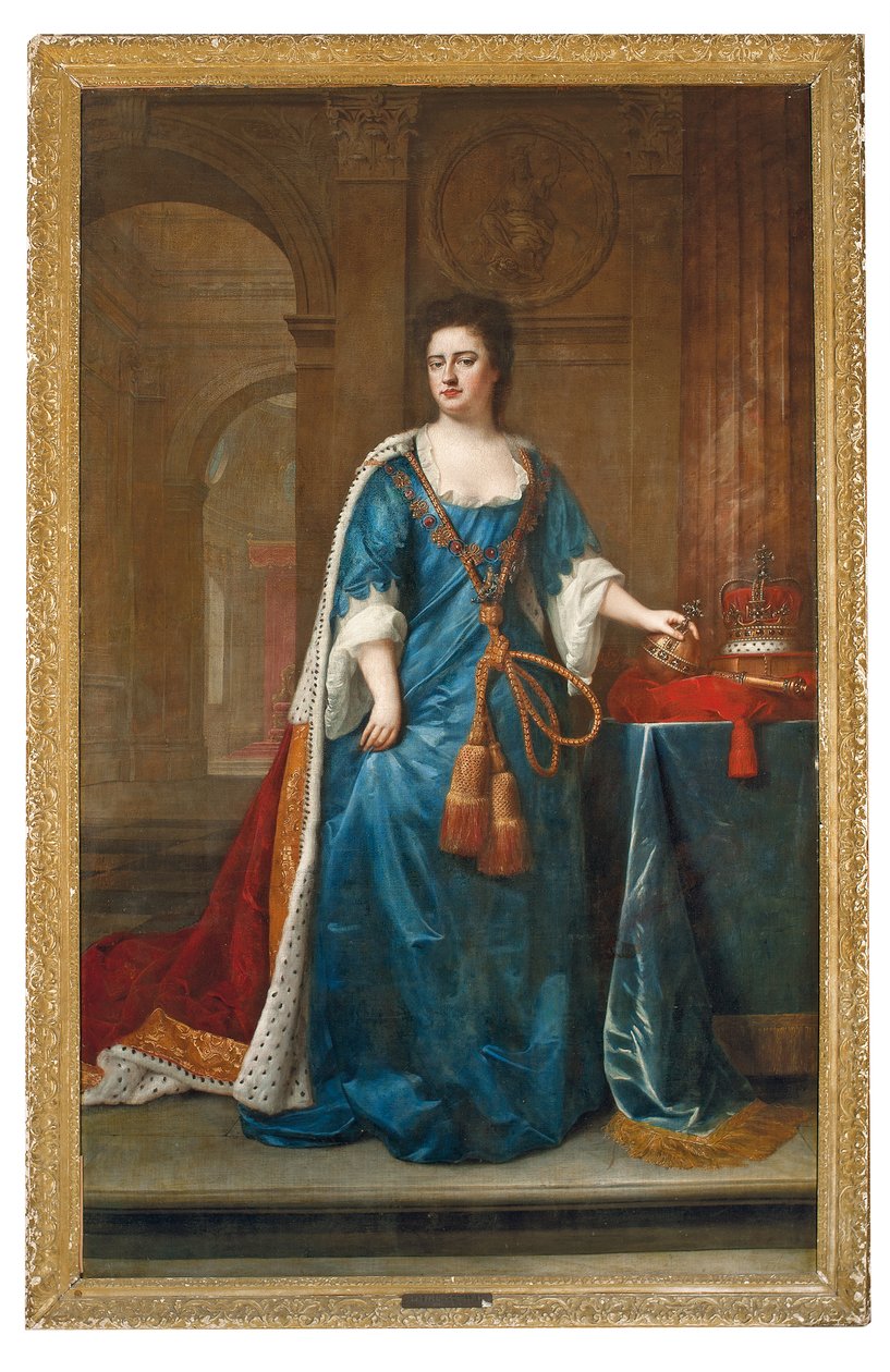 Portrét královny Anny (1665-1714) od Godfrey (studio of) Kneller