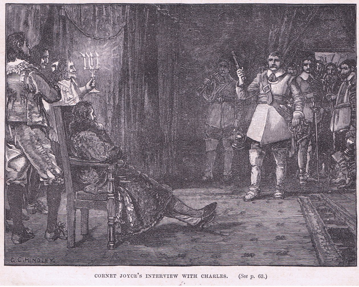 Rozhovor Cornet Joyce s Charlesem I AD 1647 od Godfrey C. Hindley