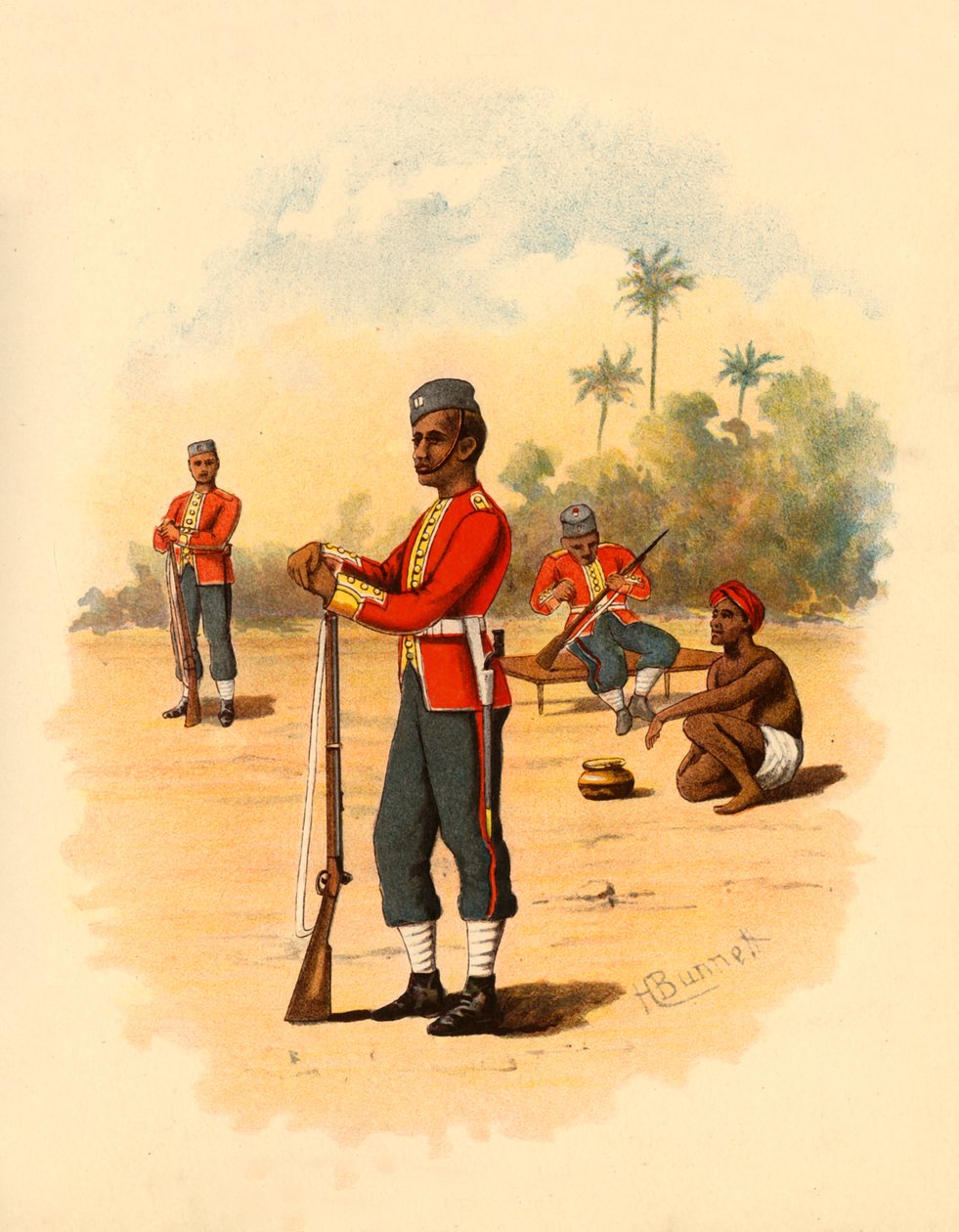 11. Bengálská domorodá pěchota, 1890. od Godfrey Douglas Giles