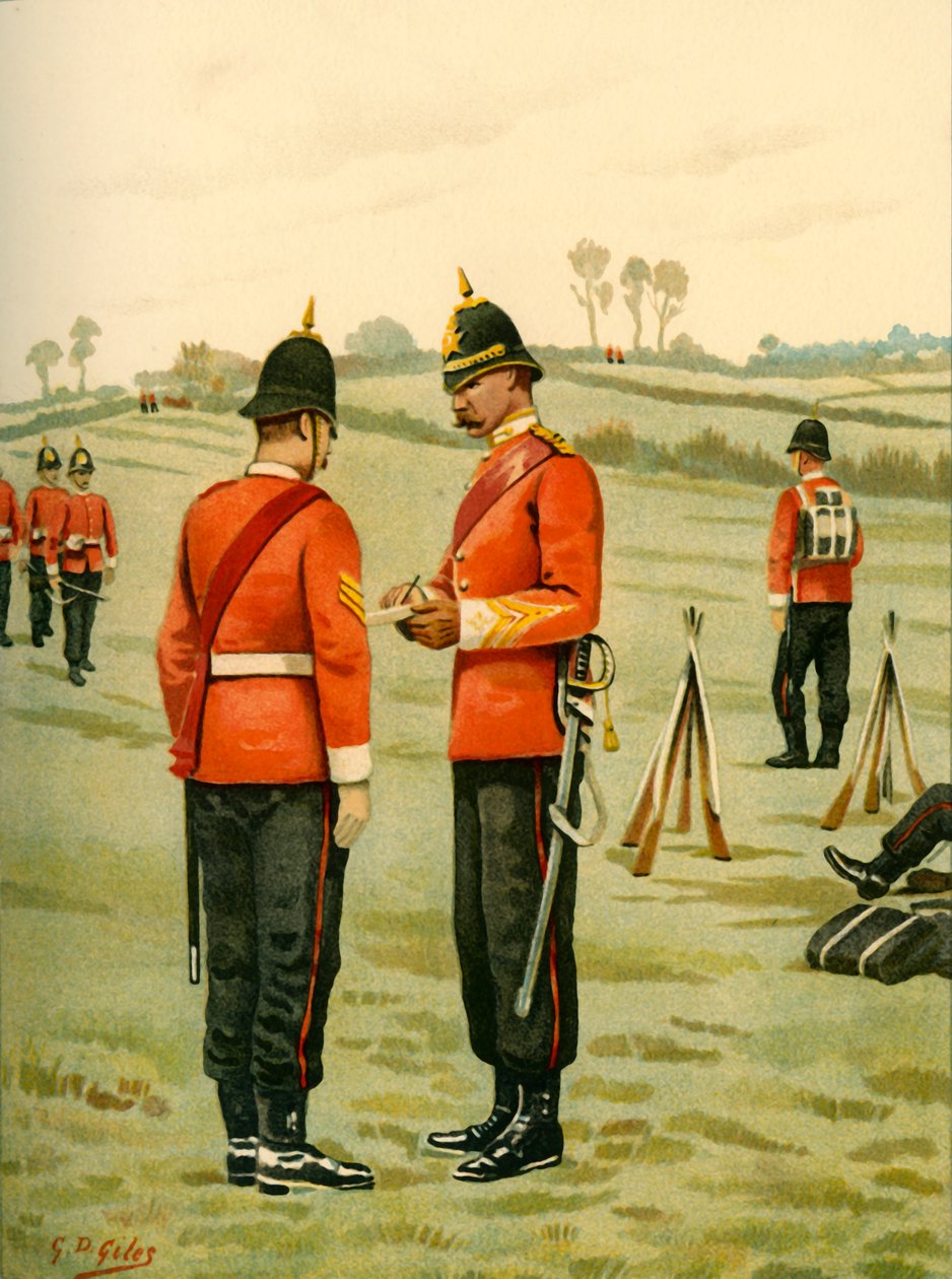 43. - Oxfordshire Light Infantry, 1890. od Godfrey Douglas Giles
