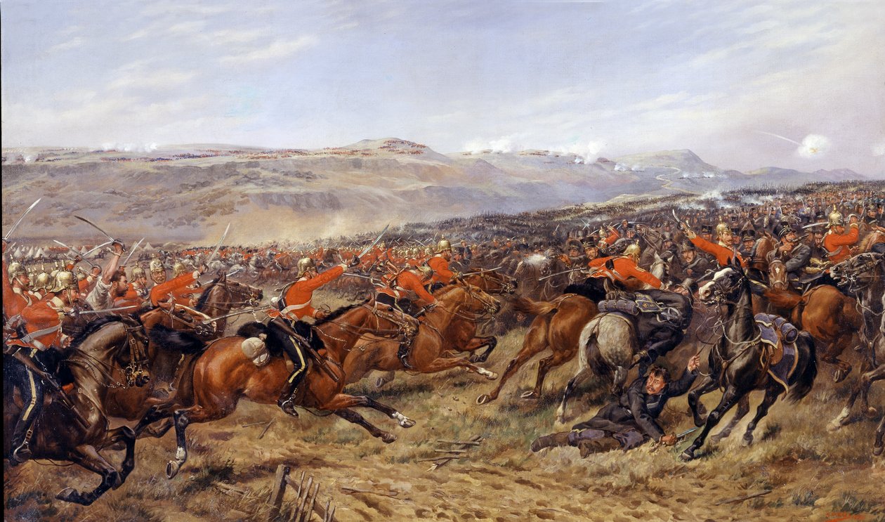 Poplatek těžké brigády v bitvě u Balaclavy, 25. října 1854, 1897 od Godfrey Douglas Giles