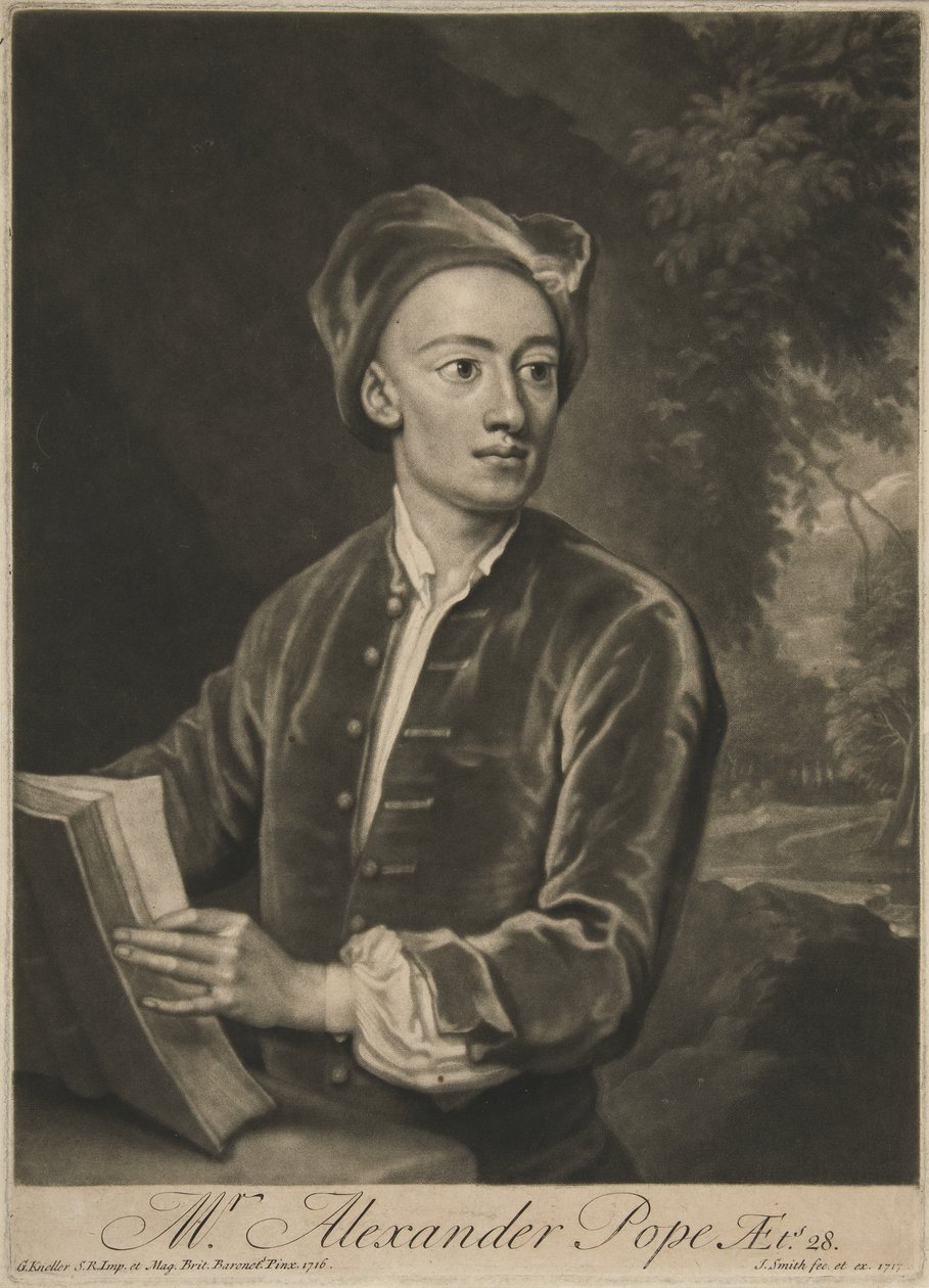 Alexander Pope, hospoda. 1716 od Godfrey Kneller