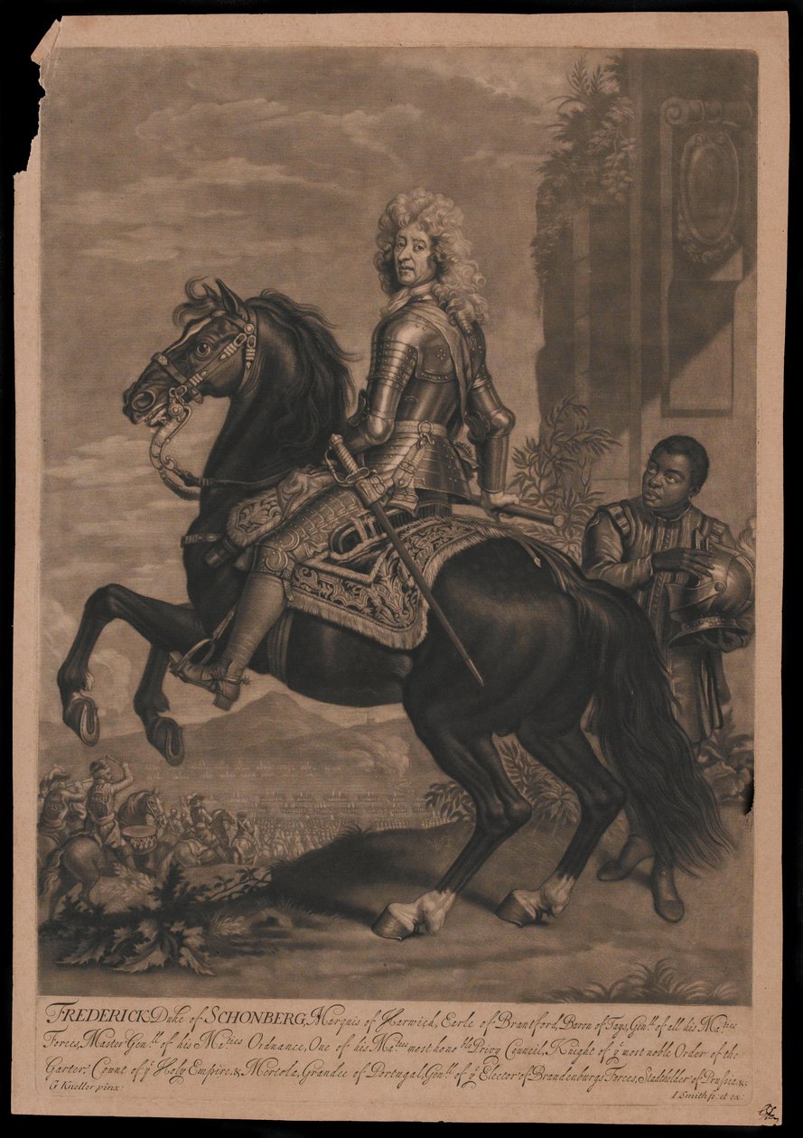 Frederick vévoda ze Schonbergu [sic], markýz z Harwiche, hrabě z Bransfordu od Godfrey Kneller
