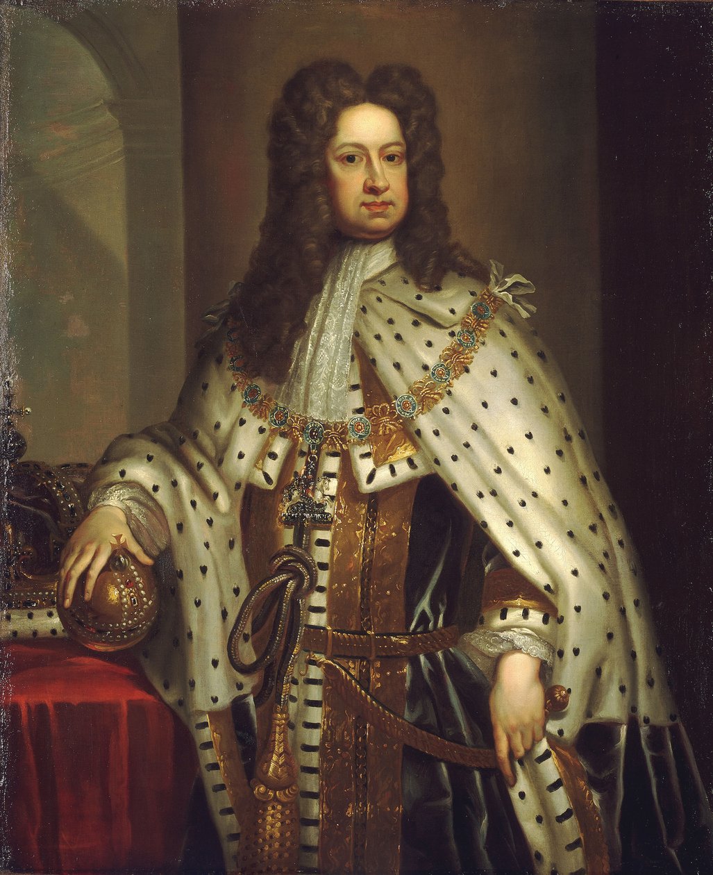 Jiří I. (1660-1727), asi 1714 (olej na plátně) od Godfrey Kneller