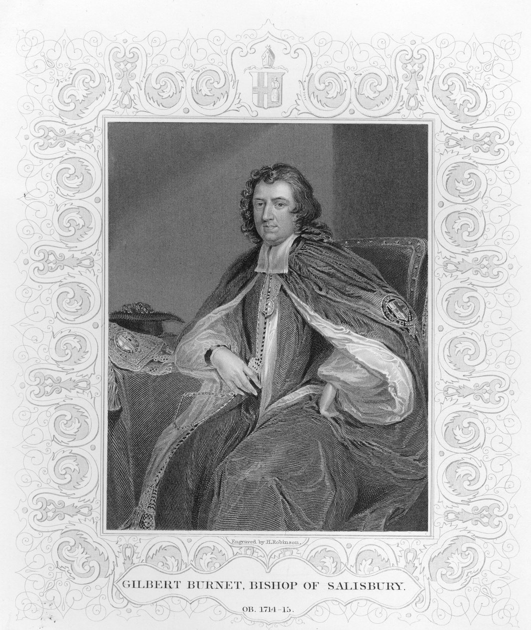 Gilbert Burnet, biskup ze Salisbury, ryl H. Robinson od Godfrey Kneller