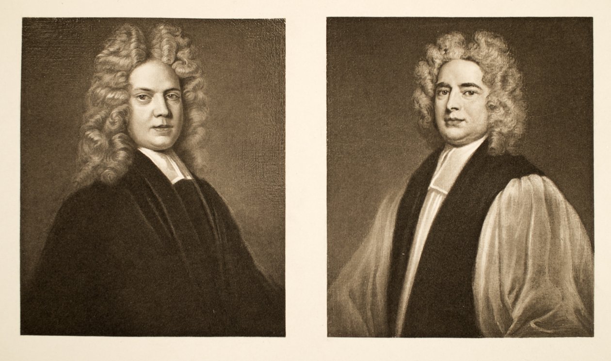 Vlevo: Henry Sacheverell D.D. Vpravo: Francis Atterbury, biskup z Rochesteru, hospoda. 1902 (kolotyp) od Godfrey Kneller