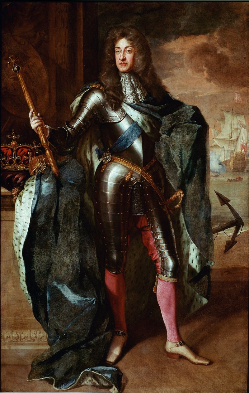 Portrét anglického krále Jakuba II. (James II. Stuart) (1633-1701) Obraz Godfrey Kneller (1646/49-1723) Konec Národní portrétní galerie 17. století Londýn - Portrét anglického krále Jakuba II. James II Stuart od Godfrey Kneller