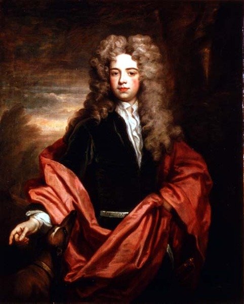 Portrét gentlemana s greyhoundem od Godfrey Kneller