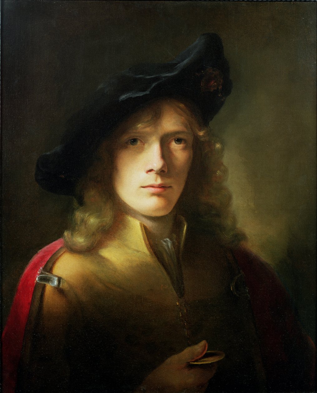 Portrét mladého muže, který držel medaili od Godfrey Kneller