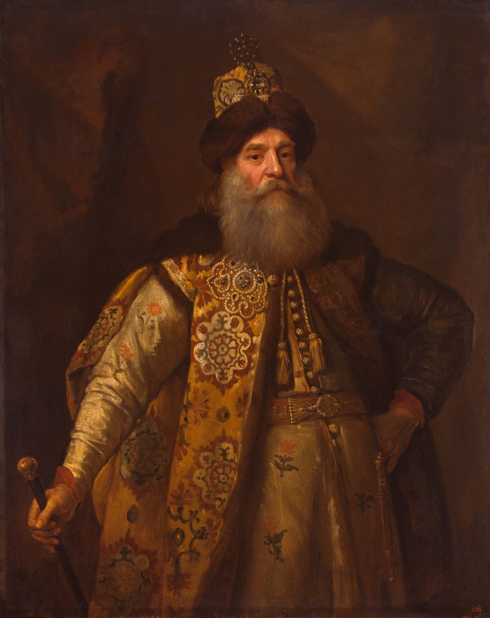 Portrét velvyslance Petra Ivanoviče Poťomkina 1617-1700, 1682 od Godfrey Kneller