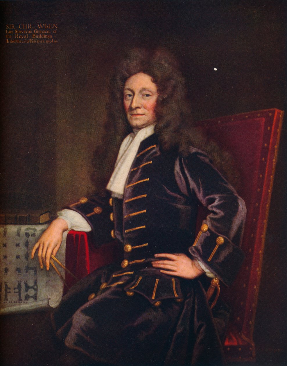 Sir Christopher Wren, 1711 od Godfrey Kneller