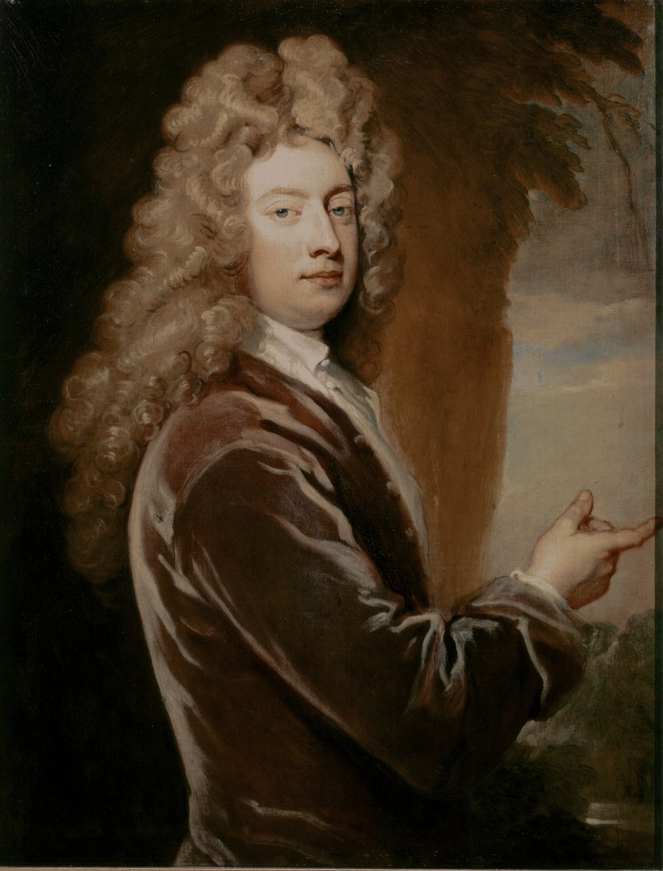 William CONGREVE, Portrét 1709 (olej na plátně) od Godfrey Kneller