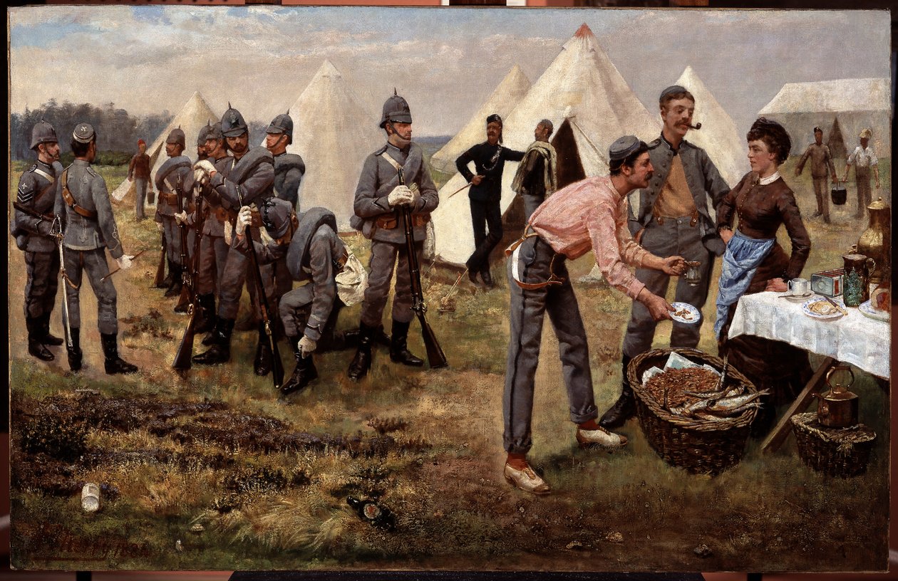 Umělecké pušky v táboře od Godfrey Pitney Merry