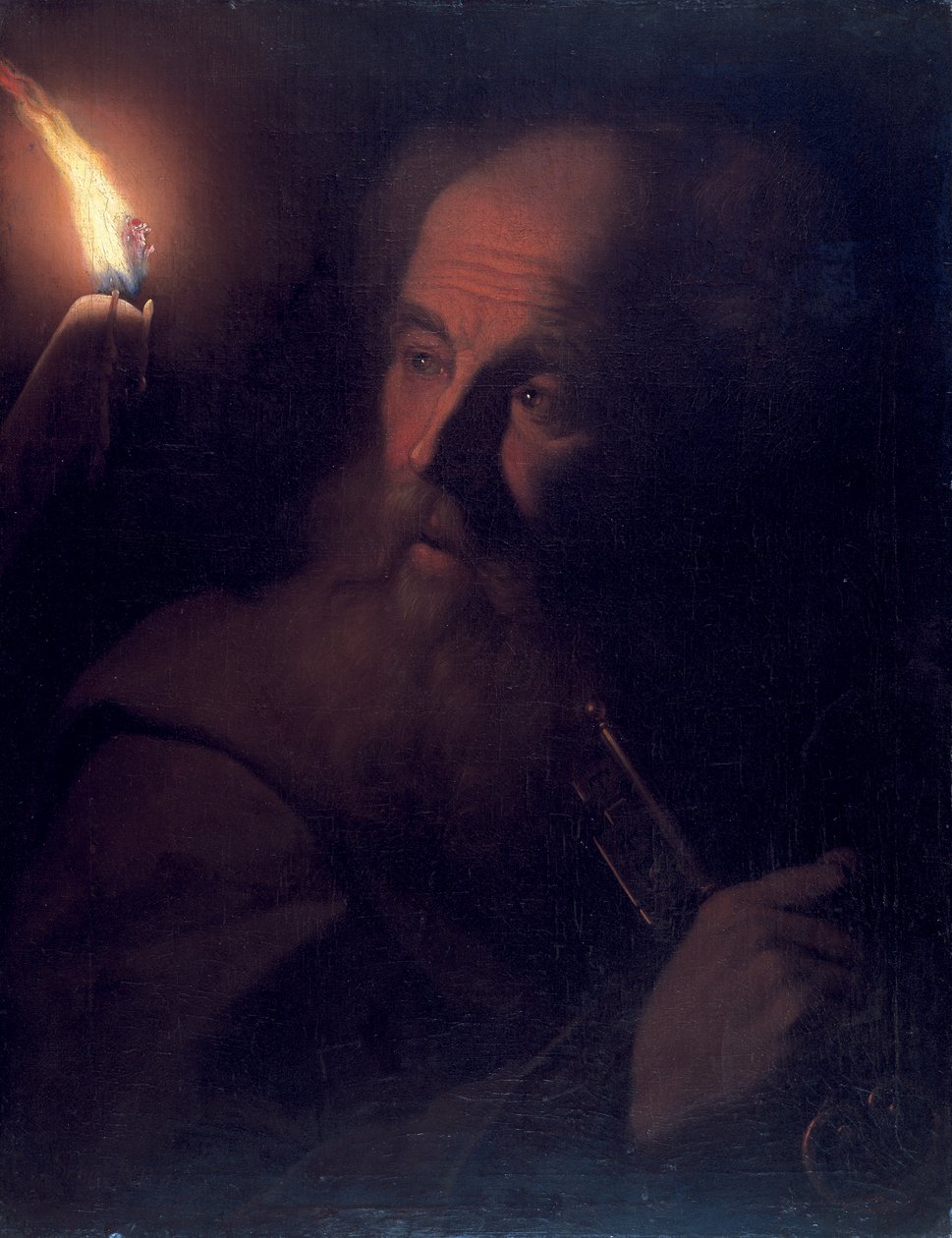 Svatý Petr při svíčkách, asi 1700-06 od Godfried Schalcken